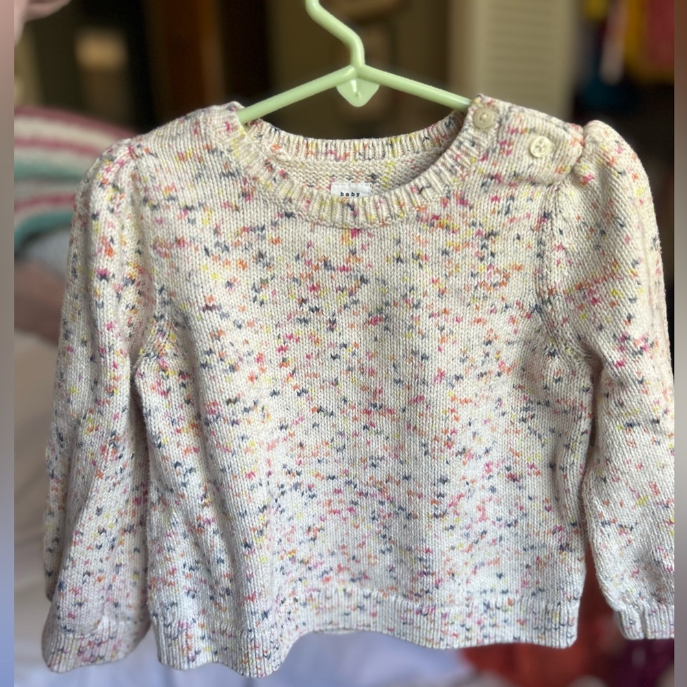 Gap Baby Cotton Sweater 18-24M girls multi-color